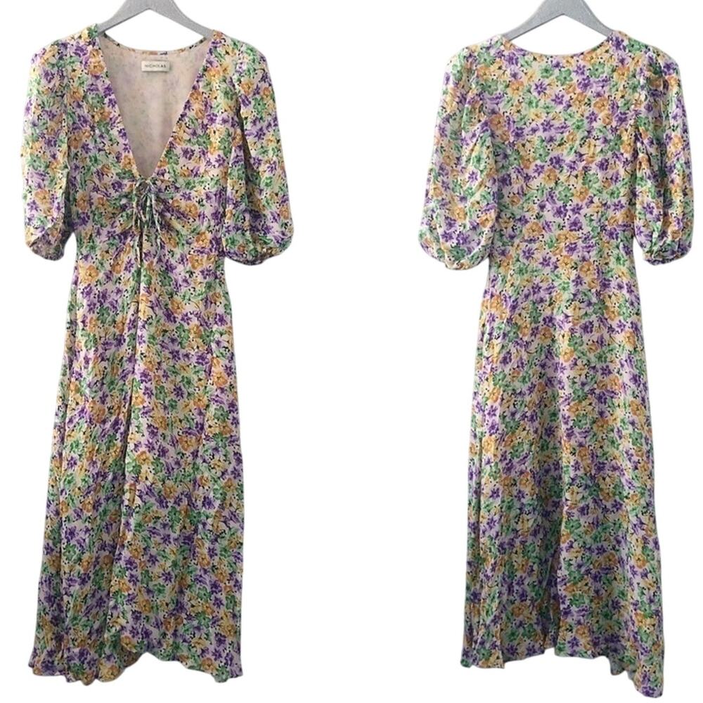 Nicholas Danielle Midi Dress in Whistledown Floral Print